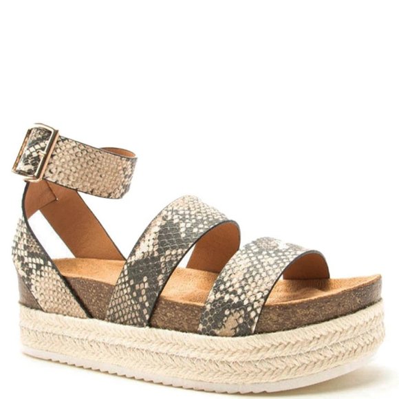 Shoes - Platform Espadrille Sandal Size 10 (Last Pair Sale)